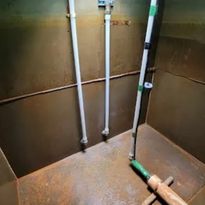 Well Plumbing empty room prior to well installatioin